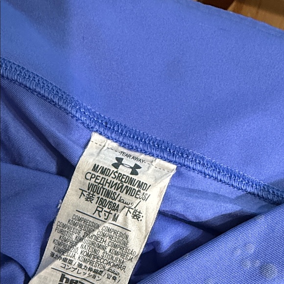 Under Armour Teal Blue Workout Ensemble Gray Capri Ankle Leggings Hoodie - Picture 6 of 11